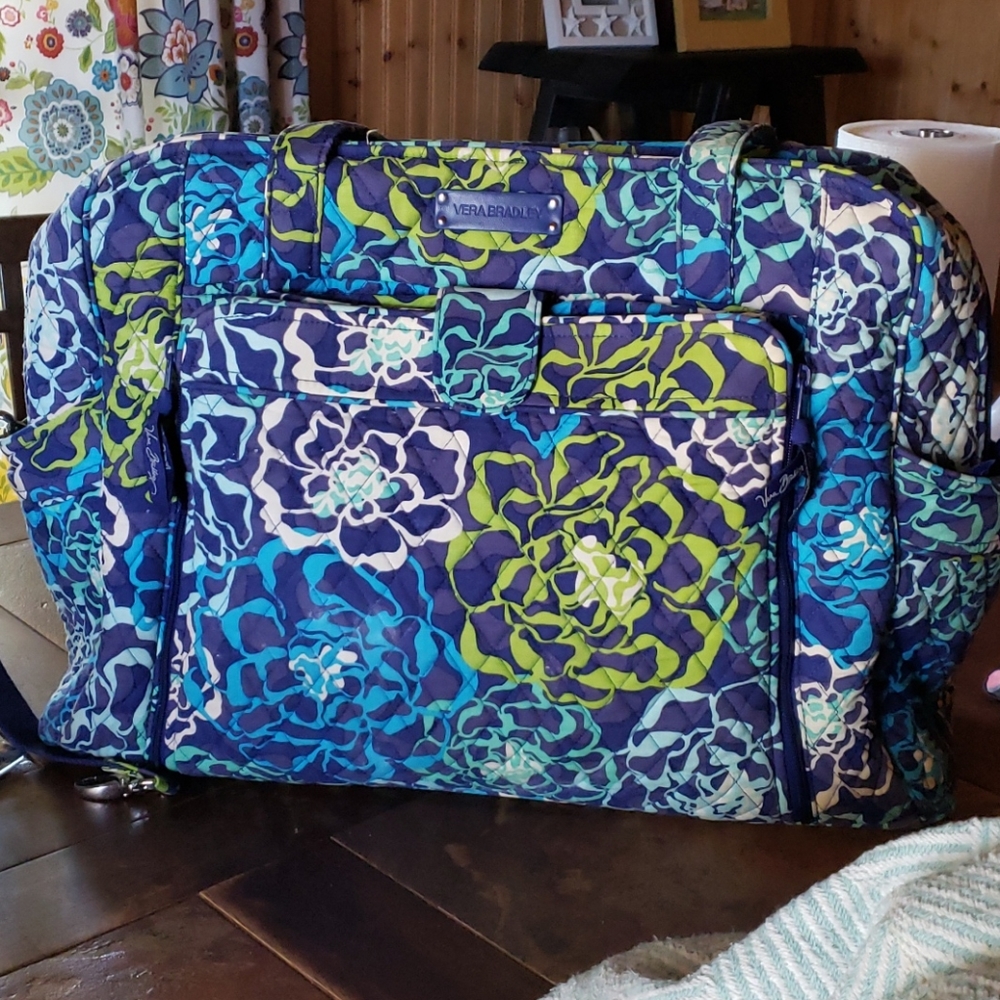 Vera Bradley blue diaper bag